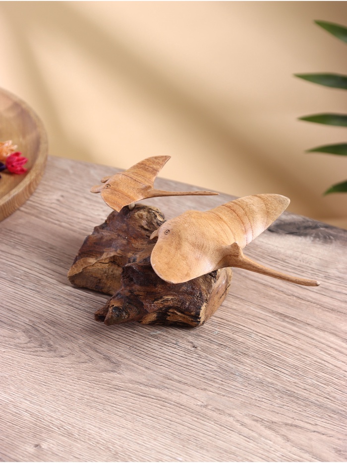 Сувенир «Скаты», 20×12×8 см, дерево джати и камал