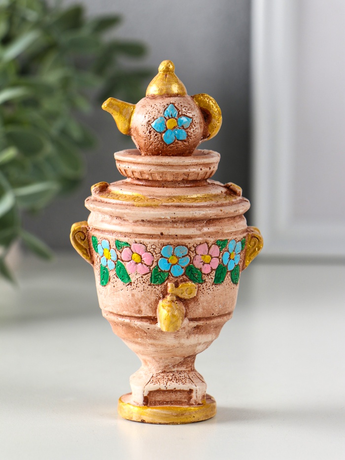 Фигурка гипс «Самовар», 12×6×6.5 см