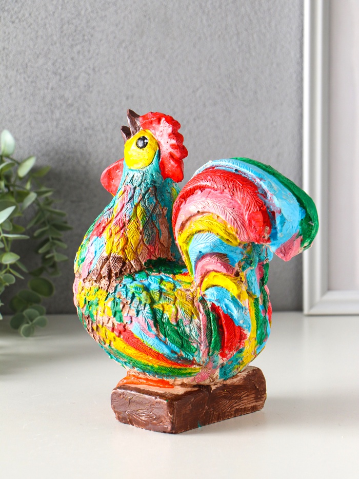 Копилка для денег «Петух», гипс, 21.5×19×11 см