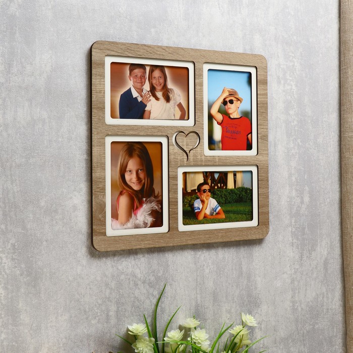 Фоторамка - коллаж на 4 фото 10×15 см Charlotte, (пластиковый экран)