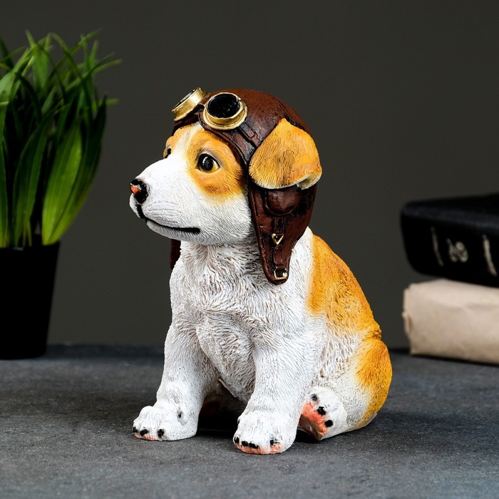 Фигурка полистоун «Щенок-авиатор», 14×10×16 см