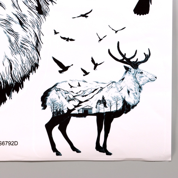 Интерьерная наклейка 3Д TAKE IT EASY «Лось», 90×60 см