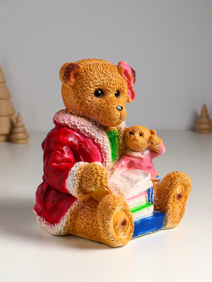 Копилка для денег «Два медведя с книгами», гипс, 20×17.5×16.5 см