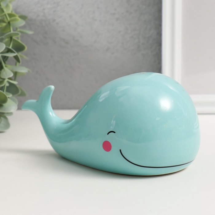 Копилка для денег «Мятный китёнок», керамика, 16.7×9.9×9.1 см