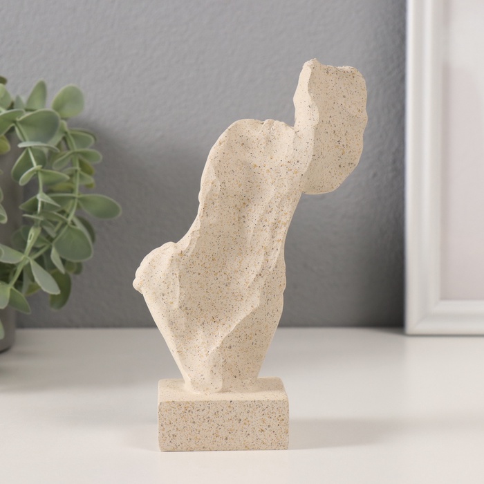 Бюст фигурка полистоун «Родители с малышом», белый в крапинку, 10×5×15.5 см