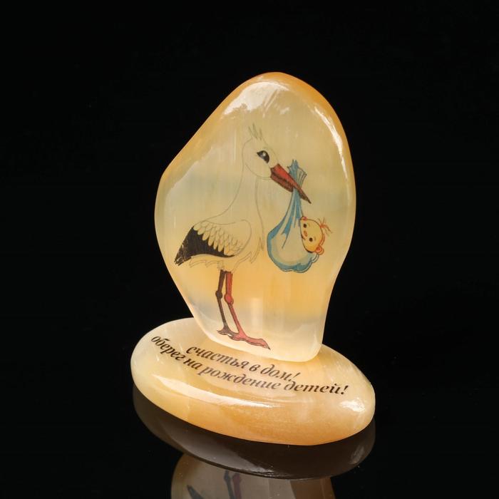 Фигурка «Оберег на рождение детей», на подставке, селенит