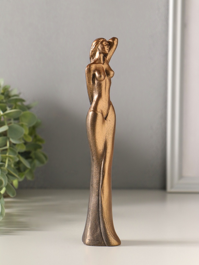 Фигурка гипс «Эстетика», 19×3×4 см, под бронзу