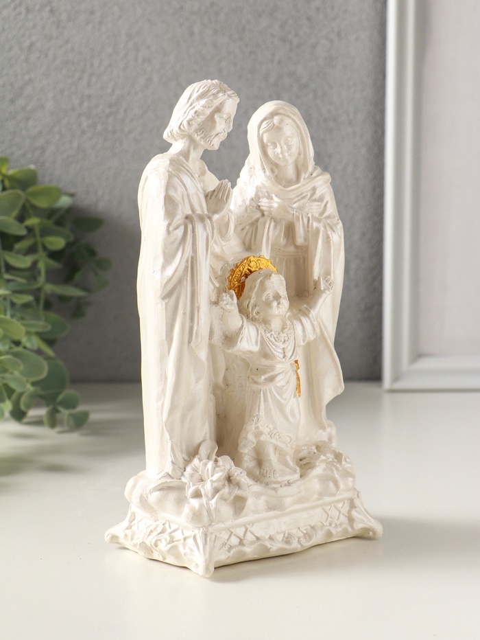 Фигурка гипс «Семья большая», 18×10×7 см, белый, с росписью