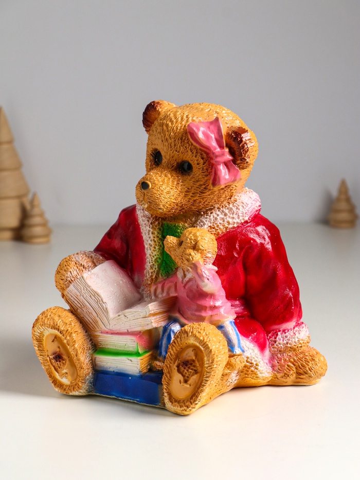 Копилка для денег «Два медведя с книгами», гипс, 20×17.5×16.5 см