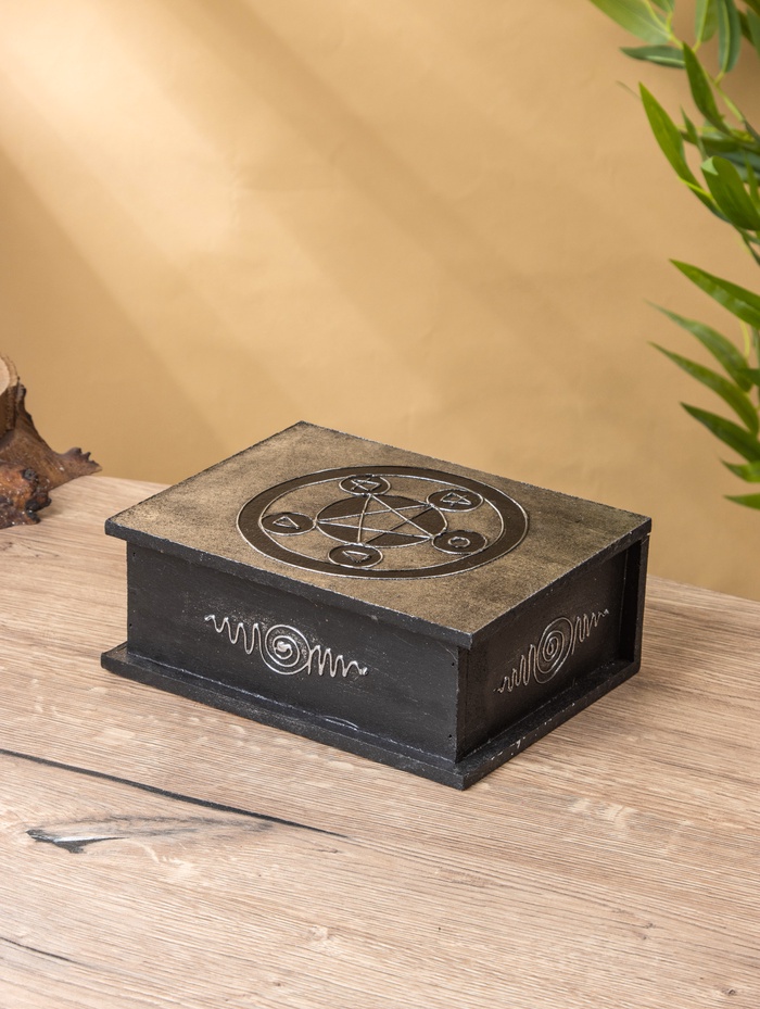 Шкатулка «Цветок жизни», 19×15×7 см, МДФ