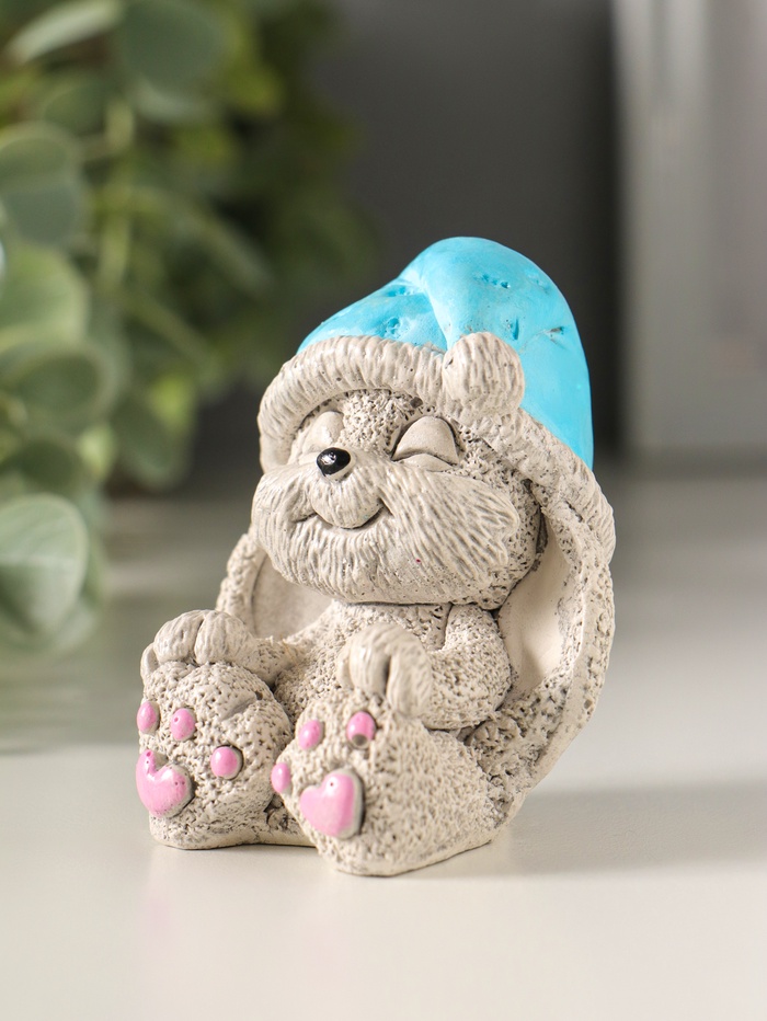 Фигурка гипс «Кролик в колпаке», 7×5.5×5.5 см, цветной