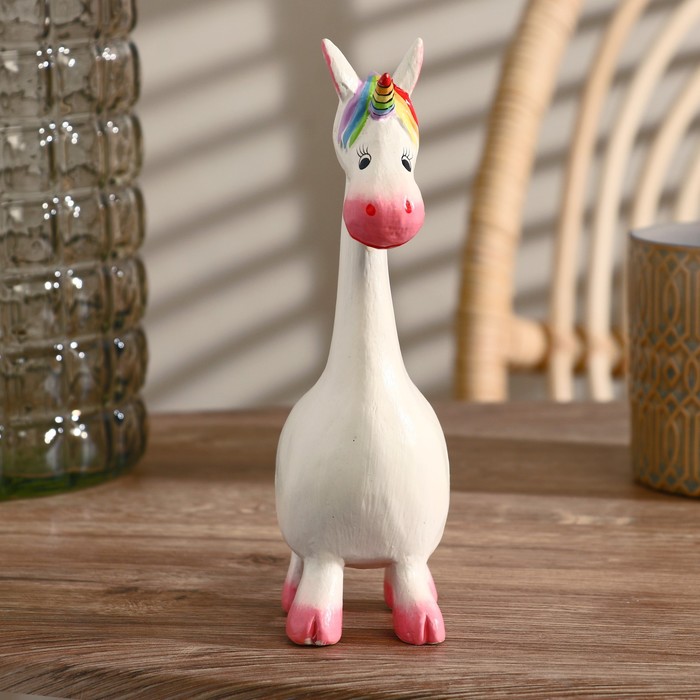 Сувенир «Единорог», 8×19×6 см, дерево
