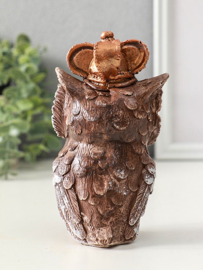 Фигурка гипс «Сова Императорская», 15×8×6 см, коричневый
