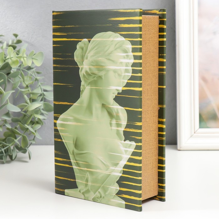 Шкатулка книга - сейф «Бюст девушки», дерево, искусственная кожа, 21×13×5 см