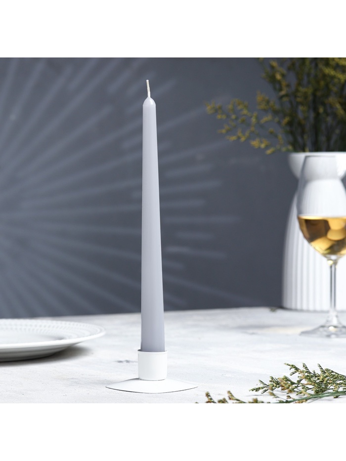 Свеча античная, 2.3×24.5 см, 5 ч, 55 г, серая