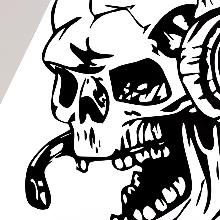 Интерьерная наклейка 3Д TAKE IT EASY «Череп-геймер», 87×57 см