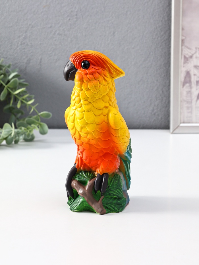 Копилка для денег «Попугай», гипс, цветной, 21×8.5×9.5 см