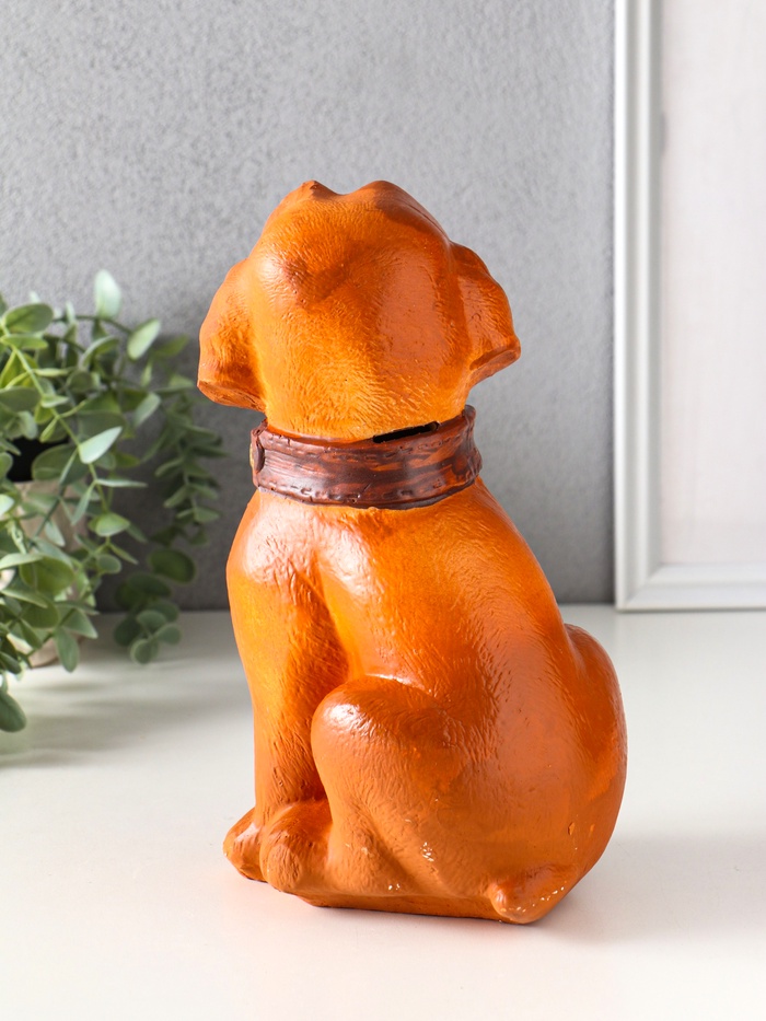 Копилка для денег «Собака лабрадор», гипс, 24.5×12×16 см