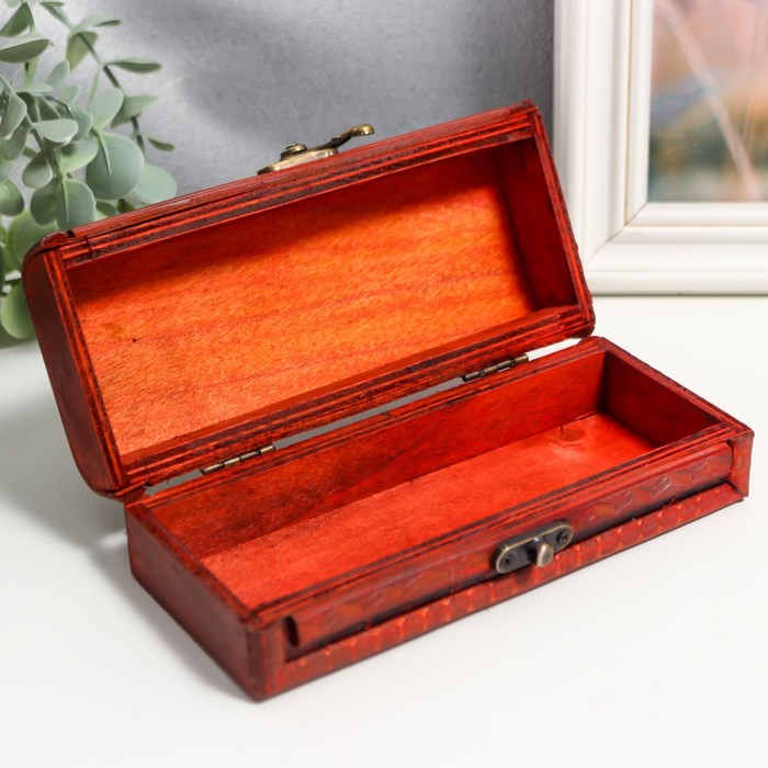 Шкатулка - купюрница «Листья», дерево, 17.6×7.5×6 см