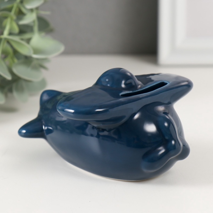 Копилка для денег «Маленький самолёт», керамика, 10.5×9×5.5 см