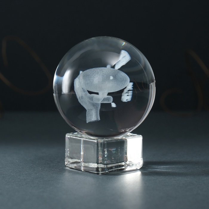 Фигурка стекло шар «Дирижабль», d=6 см