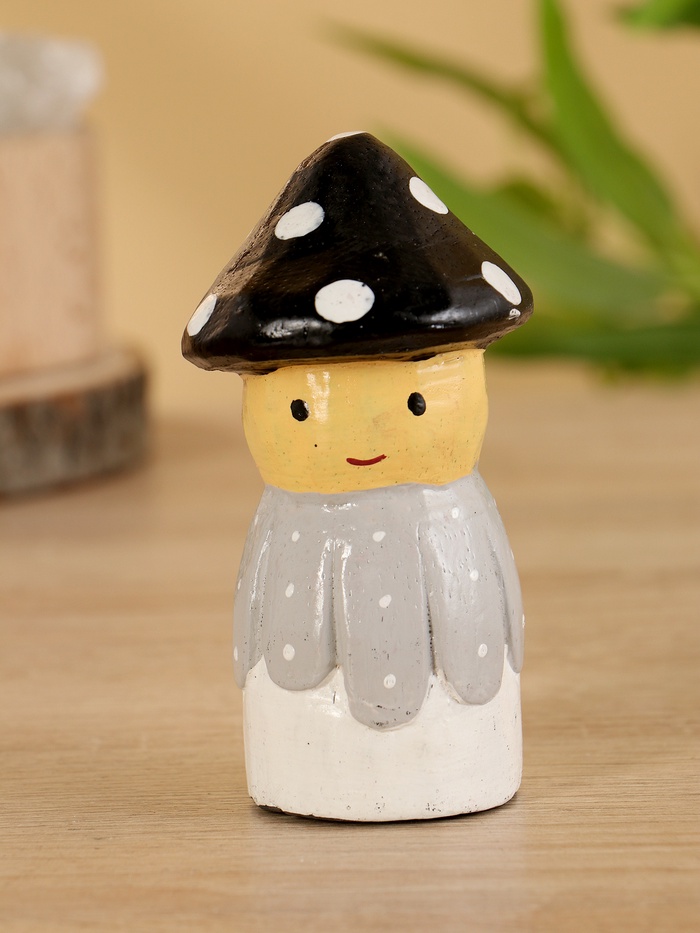 Сувенир «Гномик», 5.5×5.5×10 см, дерево, чёрно-серый