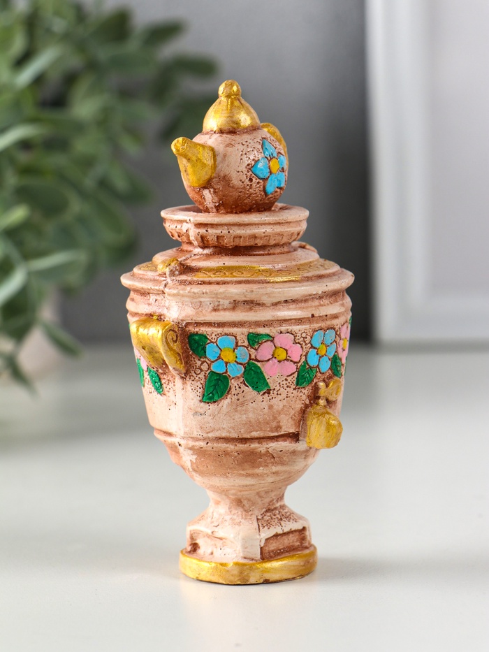 Фигурка гипс «Самовар», 12×6×6.5 см