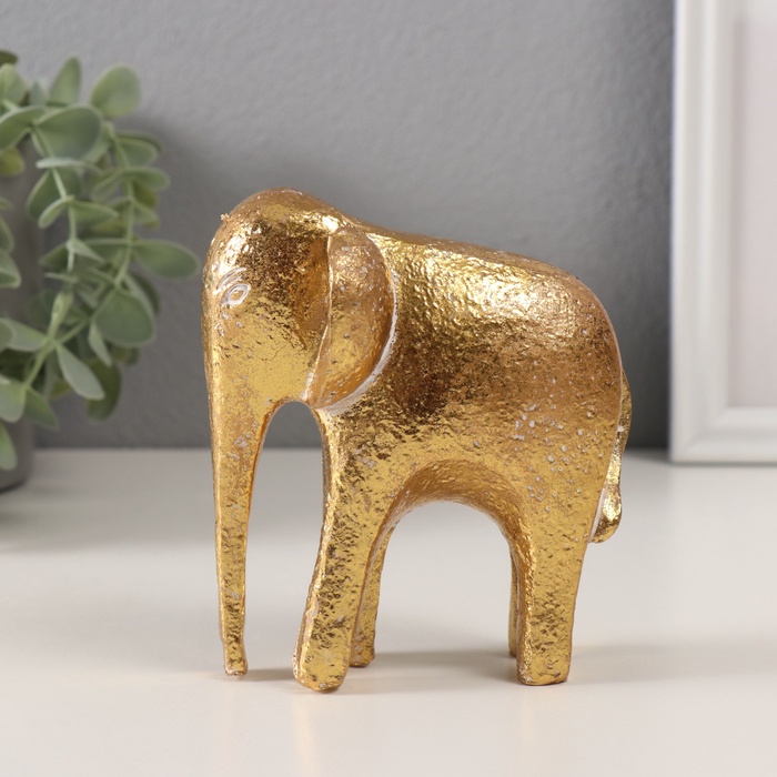 Фигурка полистоун «Абстракция. Золотой слон», 10.8×8.2×11.7 см