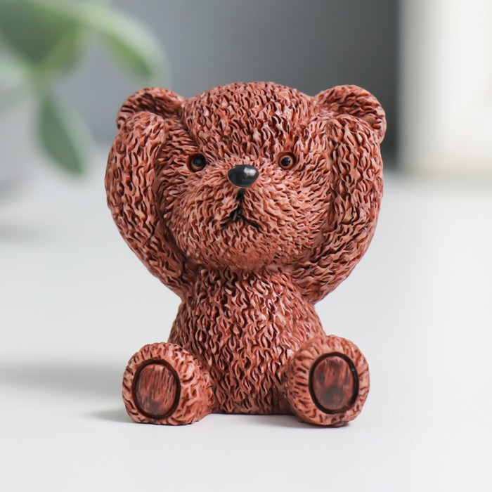 Фигурка полистоун «Мишка: не слышу, не вижу, не скажу», 4×2.5×3 см, МИКС