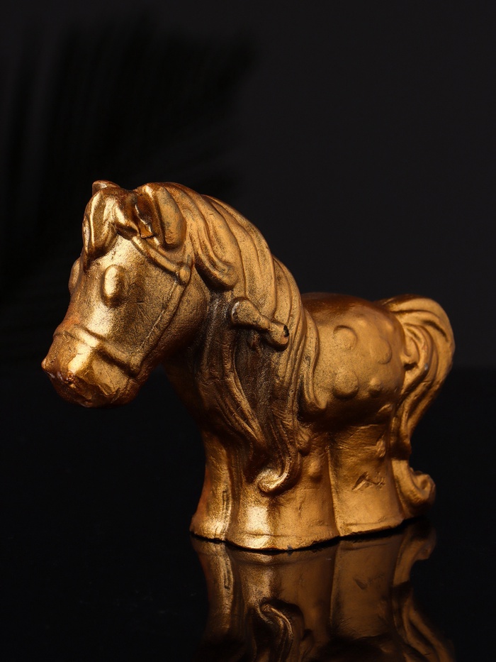 Фигурка гипс «Лошадка», 8×10×4 см, бронза