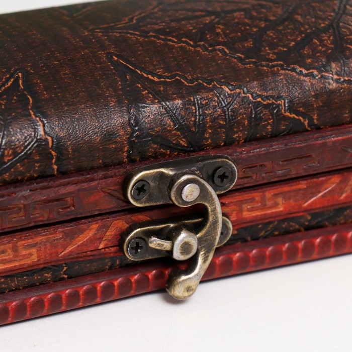 Шкатулка - купюрница «Листья», дерево, 17.6×7.5×6 см