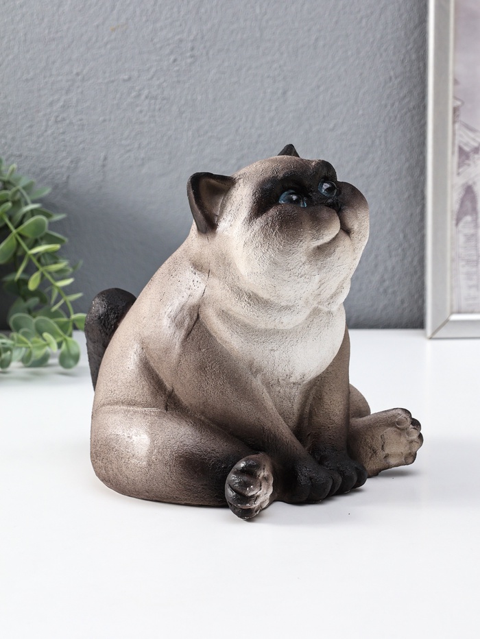 Фигура гипс «Пряник кот Сиамский», 18.5×17×19 см