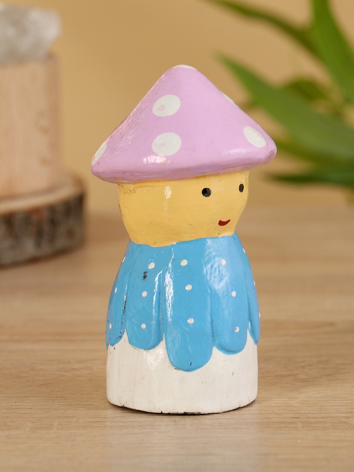 Сувенир «Гномик», 5.5×5.5×10 см, дерево, сиренево-голубой