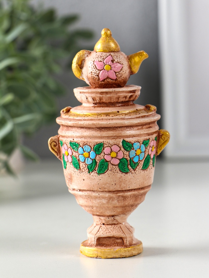 Фигурка гипс «Самовар», 12×6×6.5 см