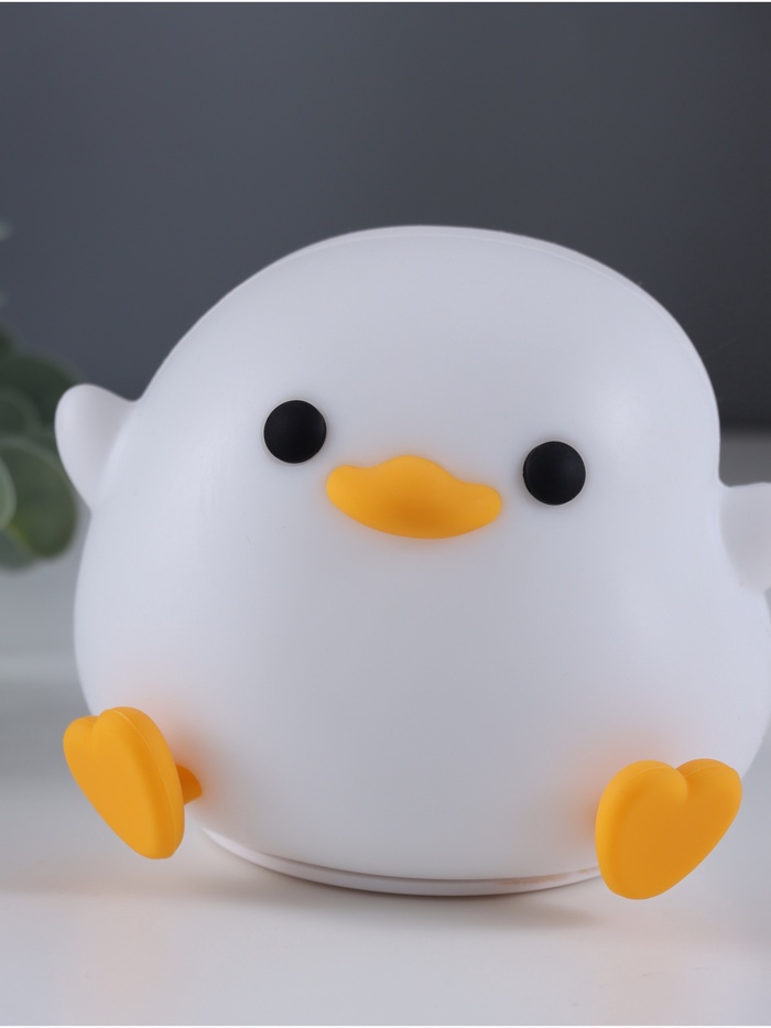 Фигурка светящаяся RISALUX «Утенок», 2 Вт, LED-ночник антистресс, USB, 10×12×9.5 см