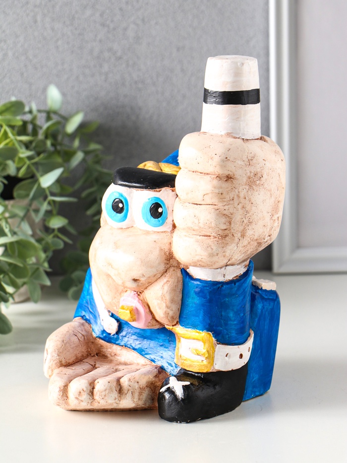 Копилка для денег «Добрый гаишник», гипс, 22.5×18×15 см