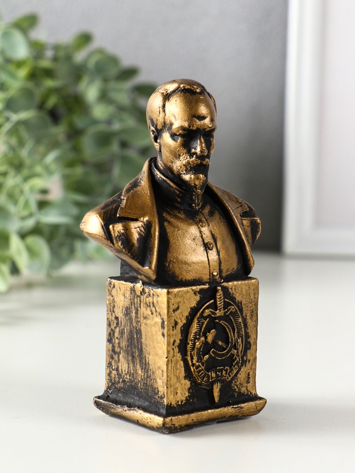Бюст «Дзержинского Ф.Э.», фигурка гипс, 12×7.5×4.5 см