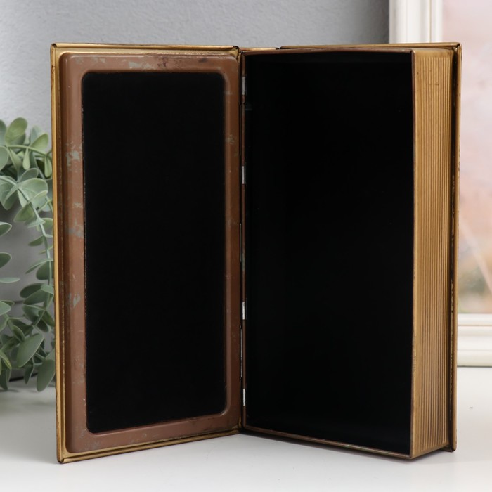 Шкатулка - книга «Эйфелева башня», металл, искусственная кожа, 20×12×4 см