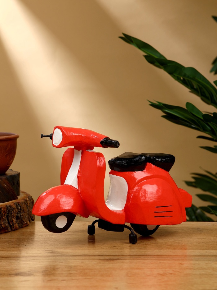 Сувенир «Мопед», 20×13×14 см, дерево, красный