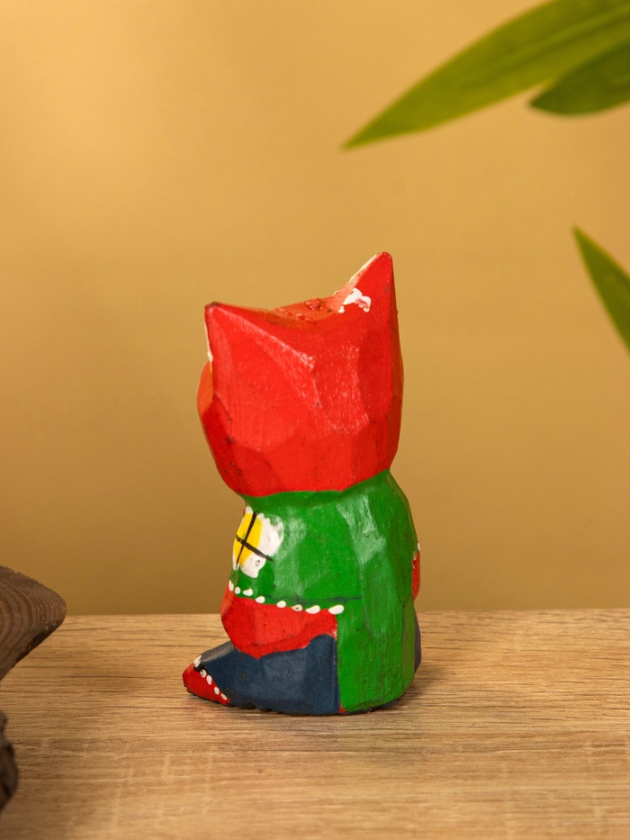 Сувенир интерьерный «Котики», 5×5×8 см, дерево, красный