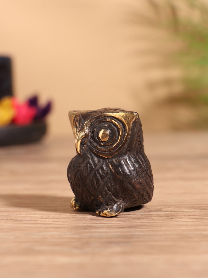 Сувенир «Сова», 4×4×5 см, бронза