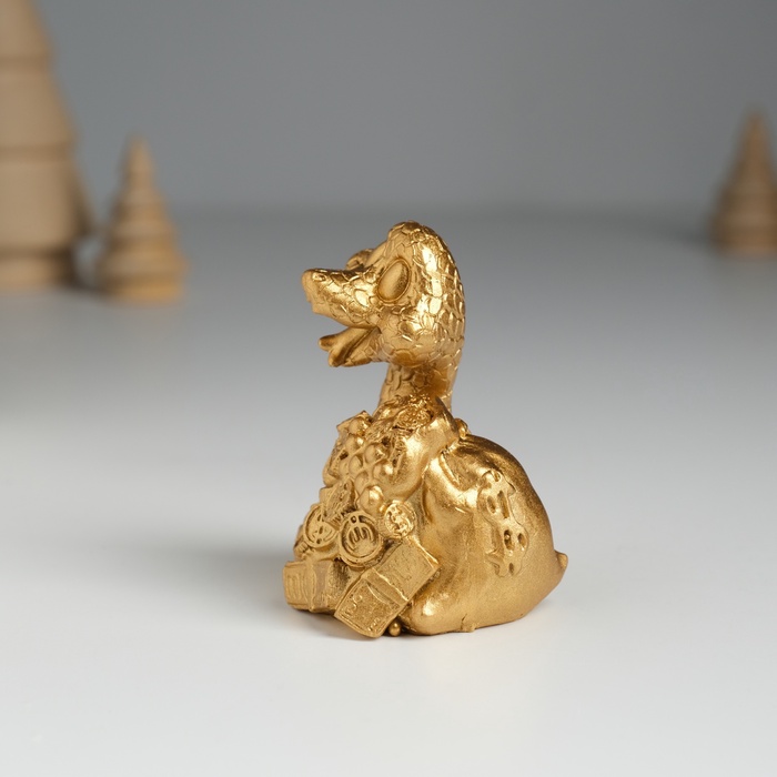 Фигурка полистоун «Змея удачи с деньгами», 4×4×6.5 см, МИКС