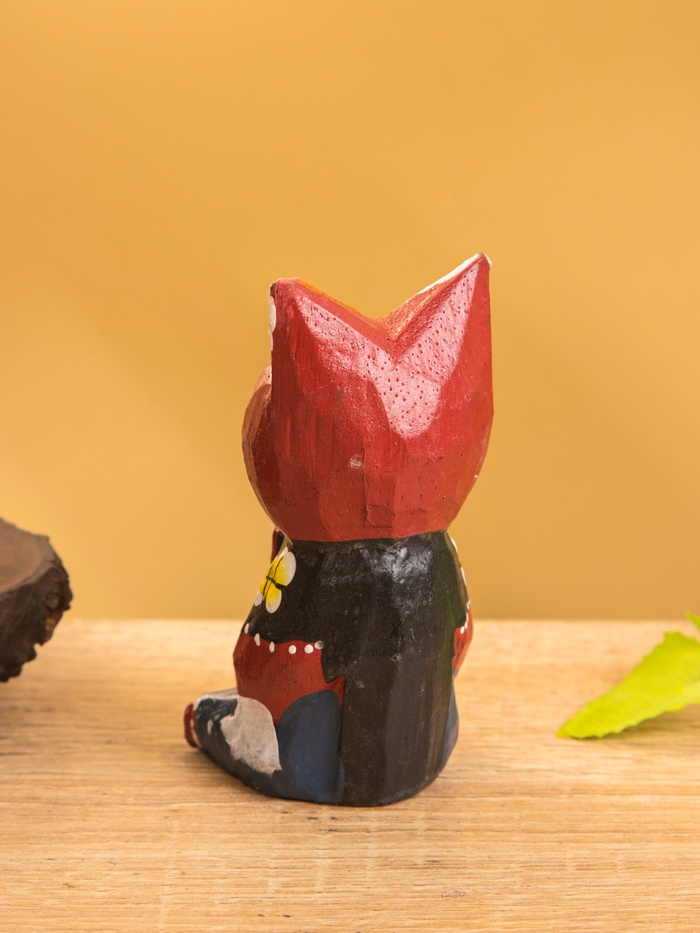 Сувенир интерьерный «Котики», 5×5×8 см, дерево, бордовый