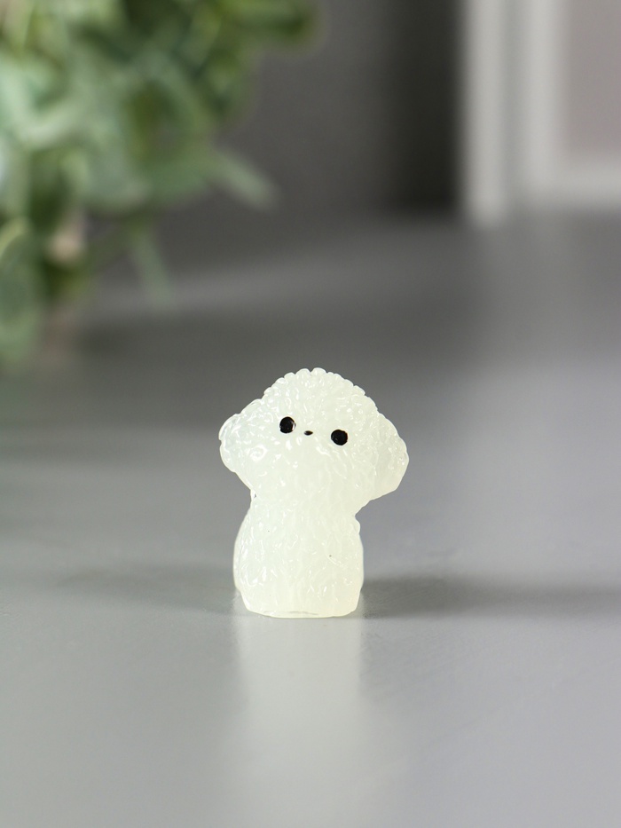 Набор фигурок полистоун флюоресцентный «Терьерчики», 4 шт., 2×2.7×3 см