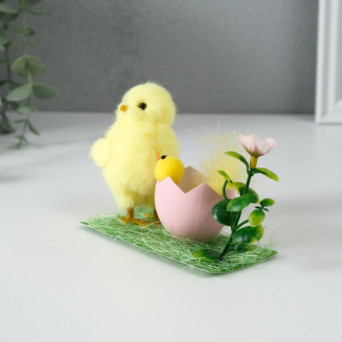 Фигурка «Курочка с цыплёнком», 5.5×12×8.7 см