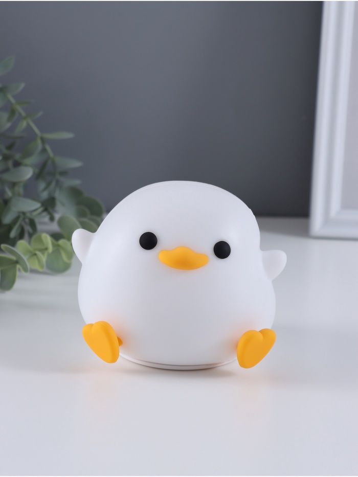 Фигурка светящаяся RISALUX «Утенок», 2 Вт, LED-ночник антистресс, USB, 10×12×9.5 см