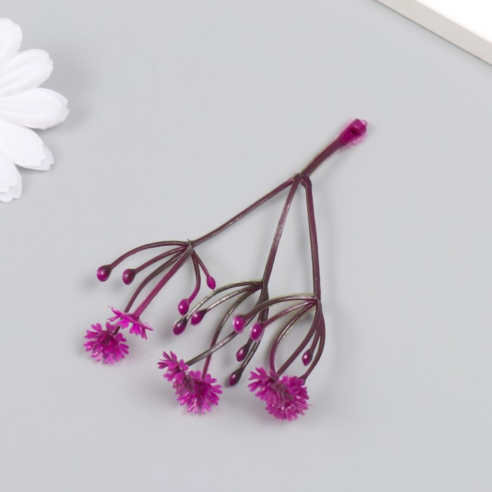 Искусственное растение для творчества «Цикорий», набор 8 шт., фуксия, 10 см