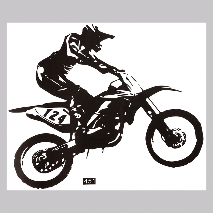 Интерьерная наклейка 3Д TAKE IT EASY «Мотокросс», 57×50 см