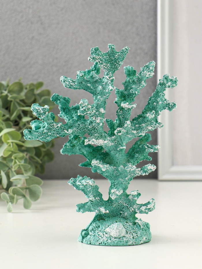 Фигурка полистоун «Коралл голубой», 14.5×5.5×17.5 см