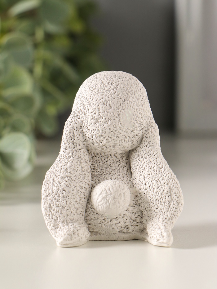 Фигурка гипс «Кролик с анютиными глазками», 6×6×4, цветной